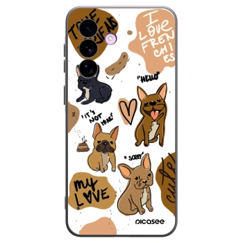 Picasee silikonový černý obal pro Samsung Galaxy A57 5G - Frenchies