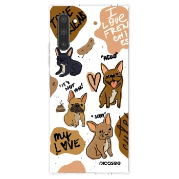 Picasee silikonový průhledný obal pro Samsung Galaxy Note 10 N970F - Frenchies