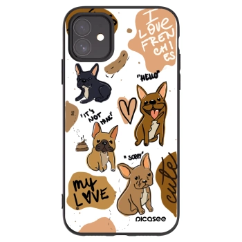Picasee silikonový černý obal pro Apple iPhone 11 - Frenchies