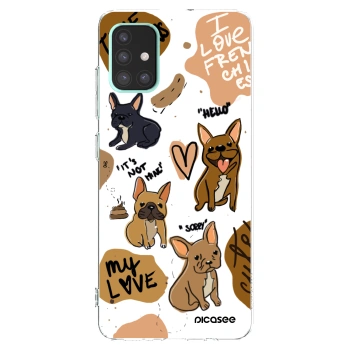 Picasee silikonový průhledný obal pro Samsung Galaxy A51 A515F - Frenchies