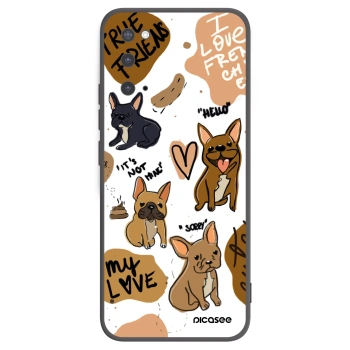 Picasee silikonový černý obal pro Samsung Galaxy S20 G980F - Frenchies