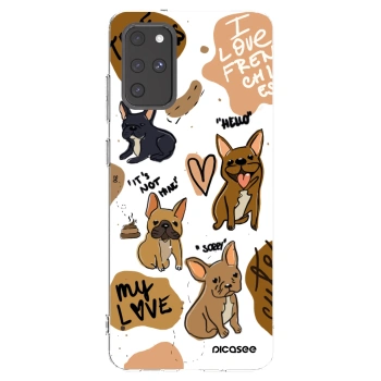Picasee silikonový průhledný obal pro Samsung Galaxy S20+ G985F - Frenchies