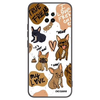 Picasee silikonový černý obal pro Xiaomi Redmi Note 9S - Frenchies