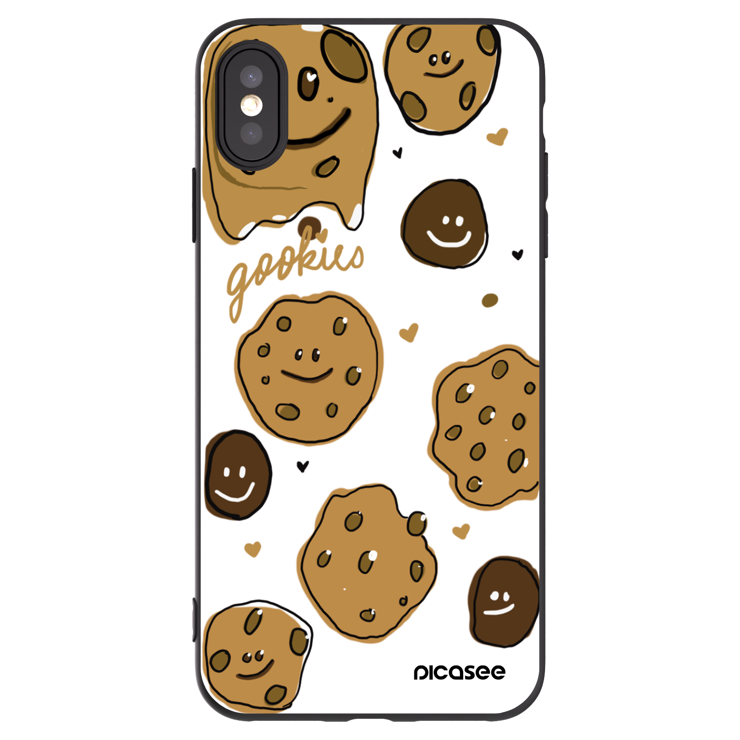 Picasee silikonový černý obal pro Apple iPhone XS Max - Gookies