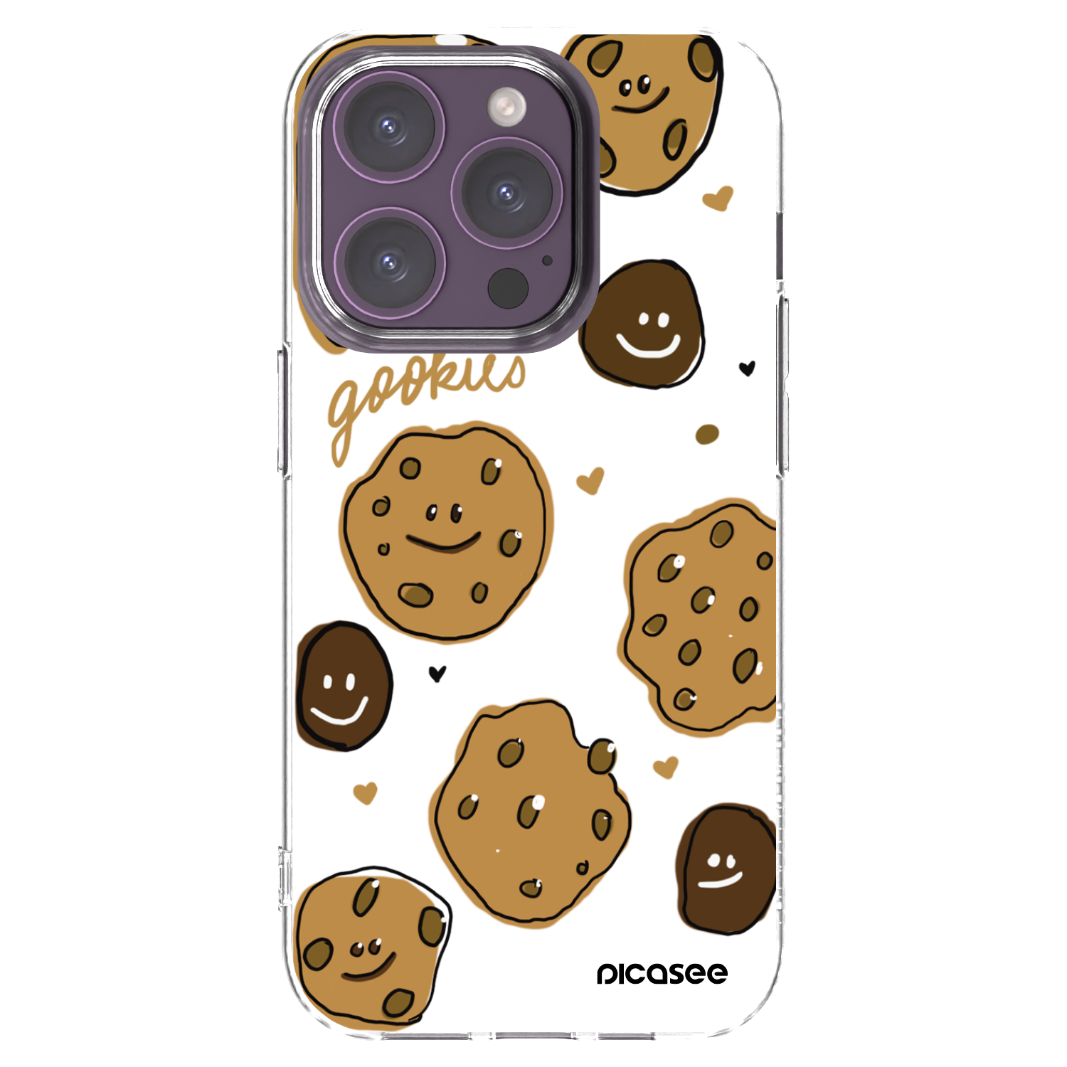 Picasee silikonový průhledný obal pro Apple iPhone 14 Pro - Gookies