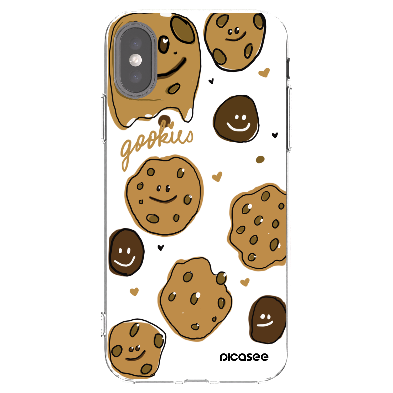 Picasee silikonový průhledný obal pro Apple iPhone X/XS - Gookies