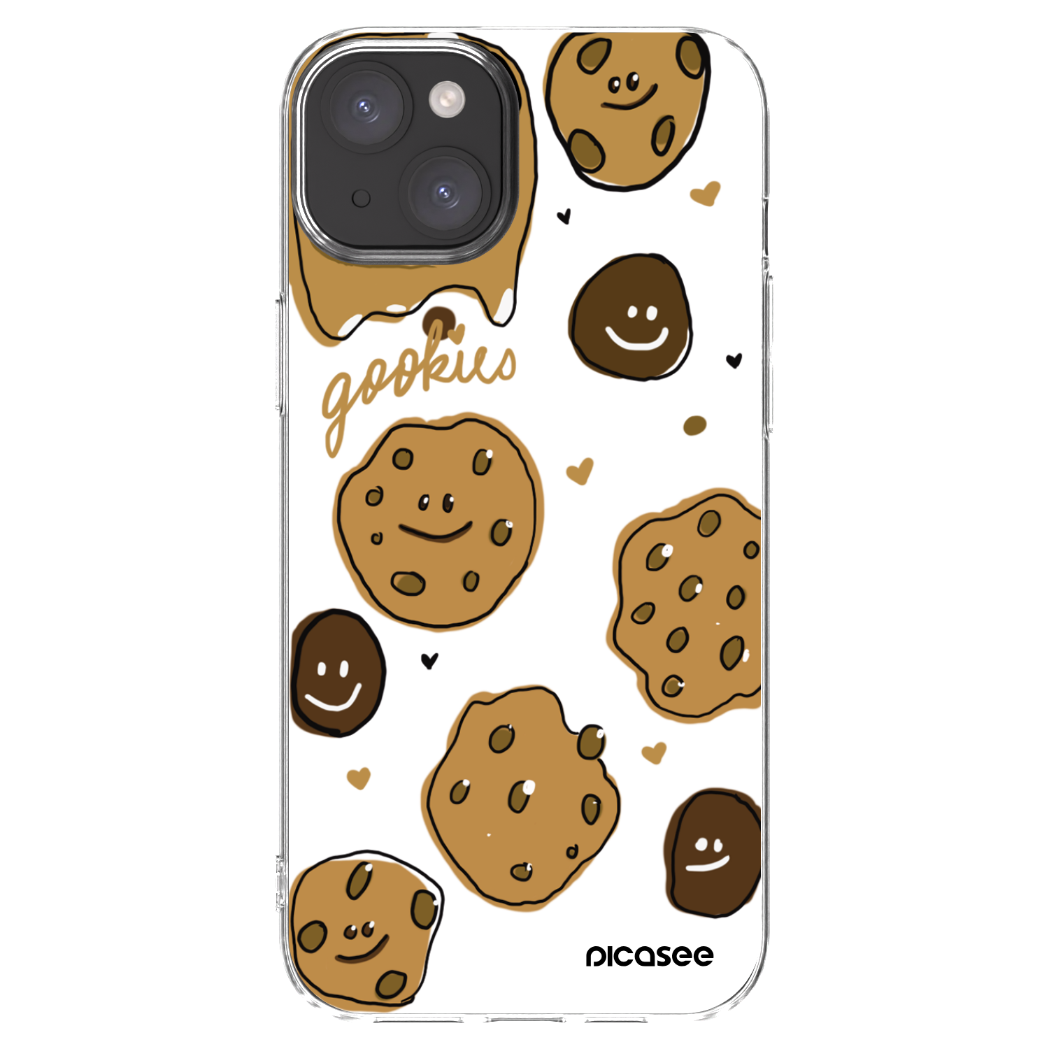 Picasee silikonový průhledný obal pro Apple iPhone 15 Plus - Gookies