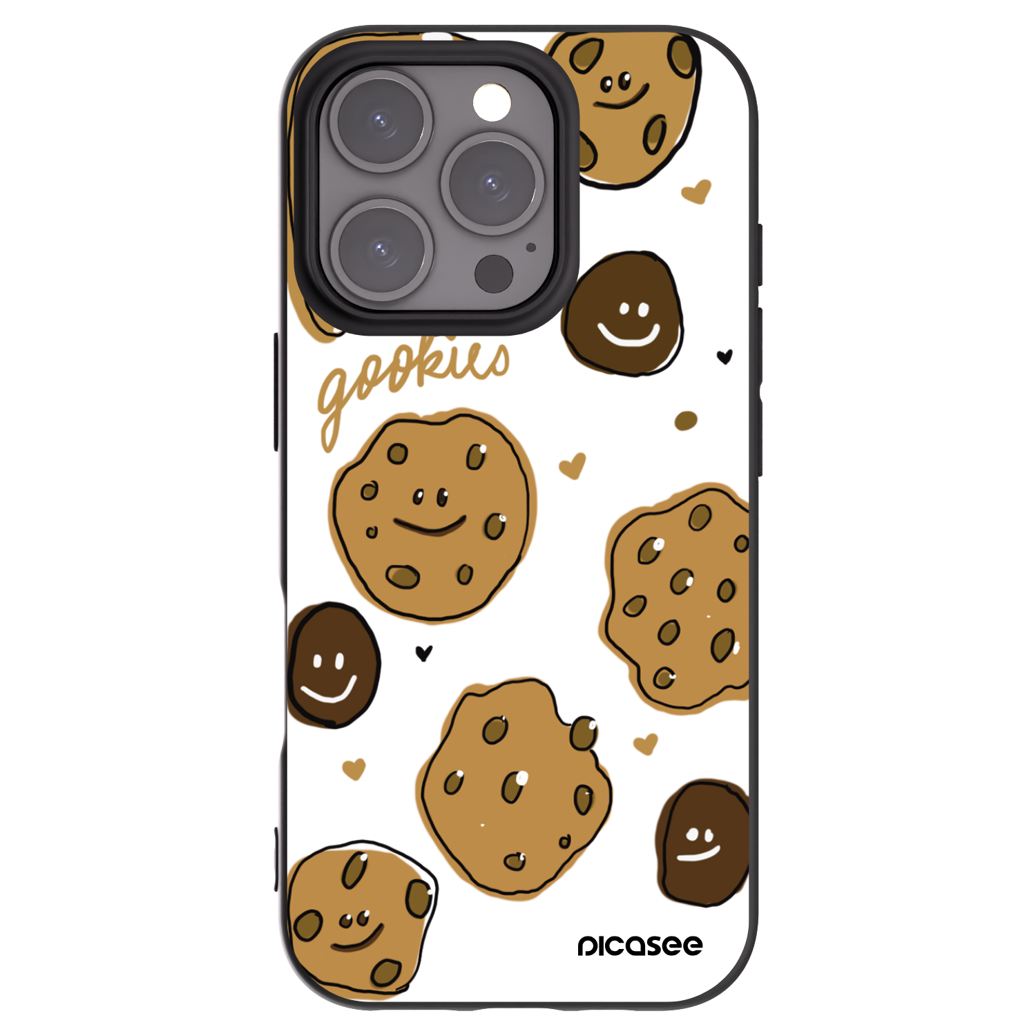 Picasee silikonový černý obal pro Apple iPhone 16 Pro - Gookies