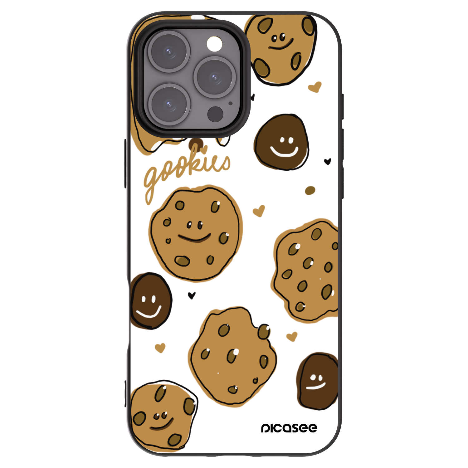 Picasee silikonový černý obal pro Apple iPhone 16 Pro Max - Gookies