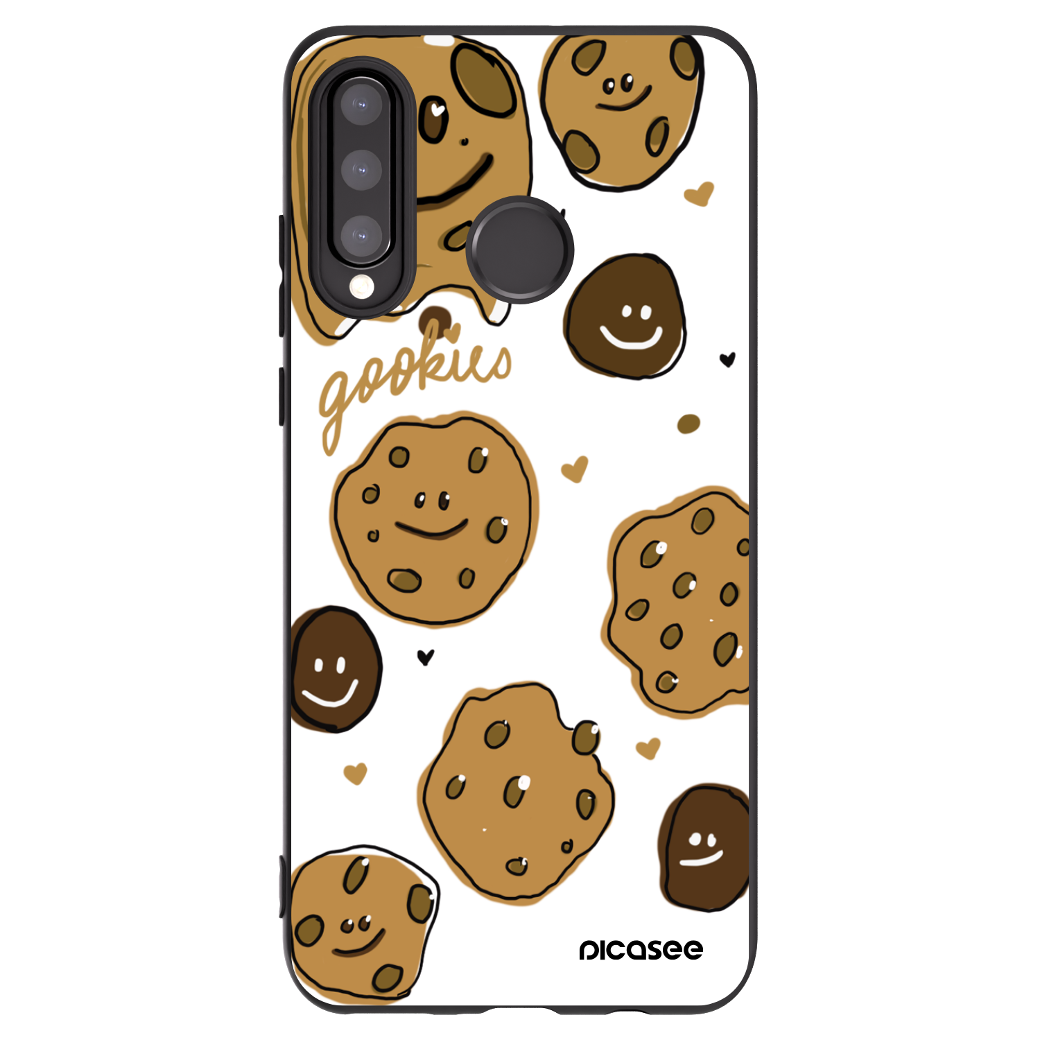 Picasee silikonový černý obal pro Huawei P30 Lite - Gookies