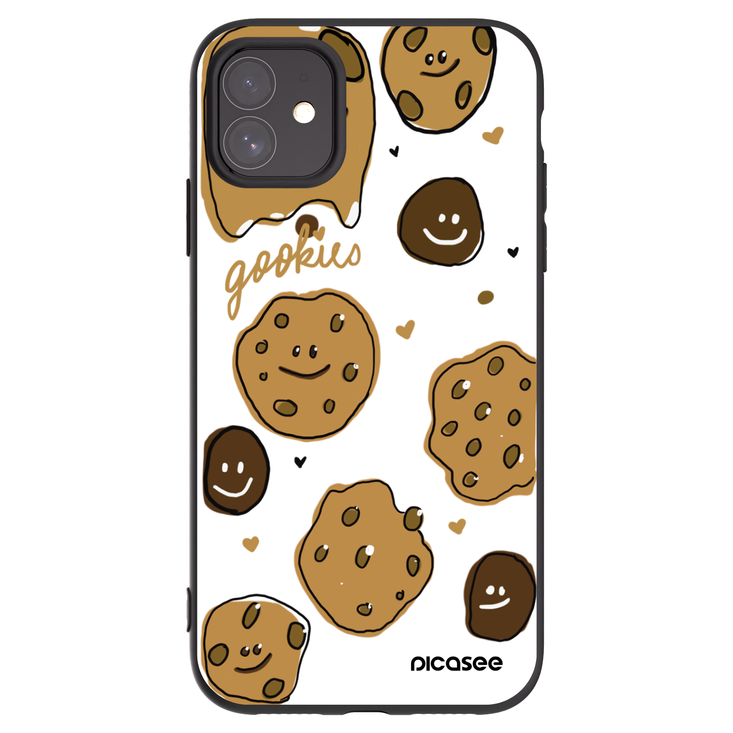 Picasee silikonový černý obal pro Apple iPhone 11 - Gookies