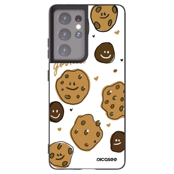Picasee silikonový černý obal pro Samsung Galaxy S21 Ultra 5G G998B - Gookies