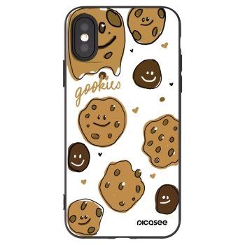 Picasee silikonový černý obal pro Apple iPhone X/XS - Gookies