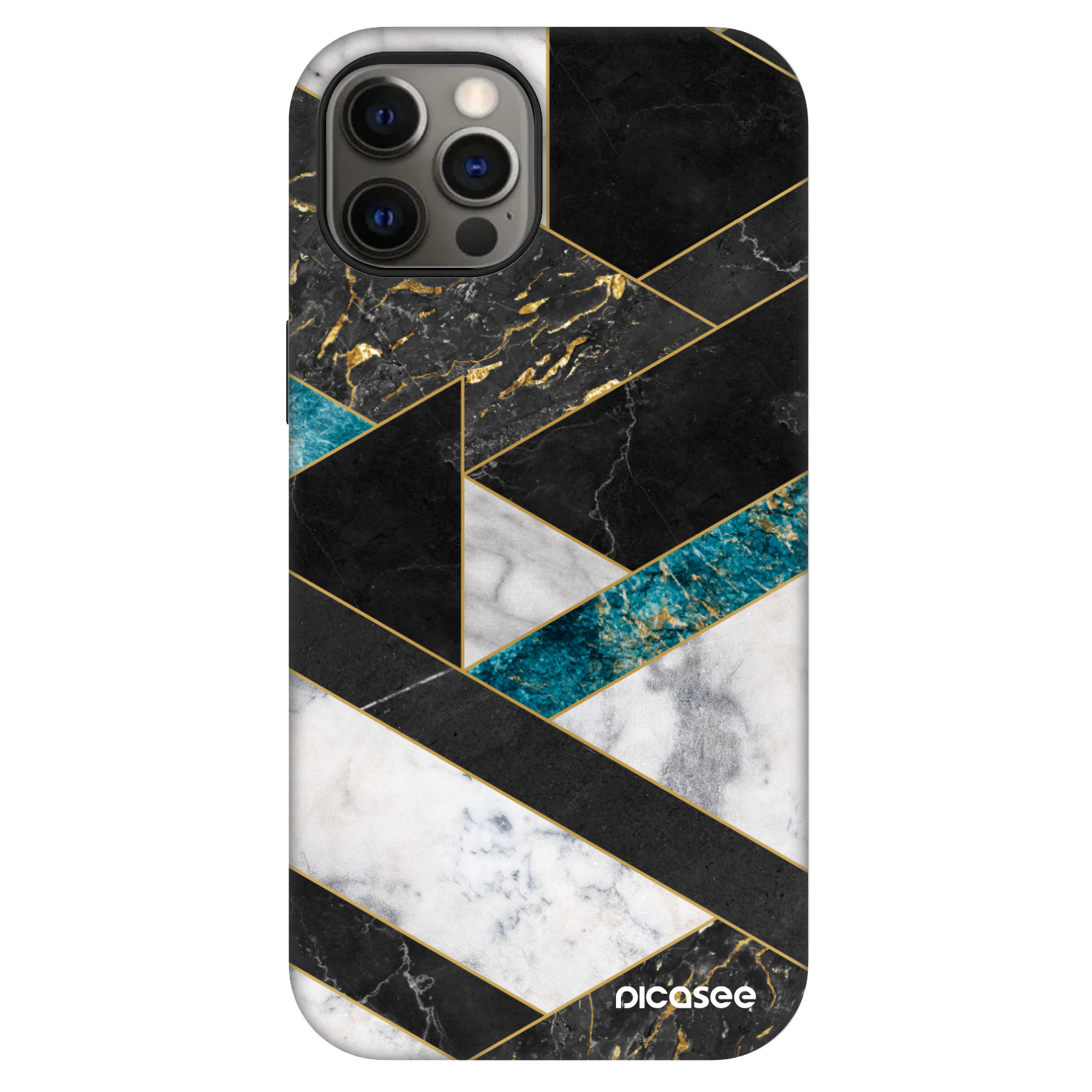 Picasee Fashion Case MagSafe Apple iPhone 12 Pro - Dark geometry