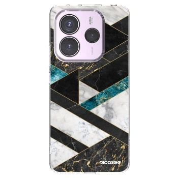 Picasee silikonový průhledný obal pro Xiaomi Redmi Note 14 5G - Dark geometry