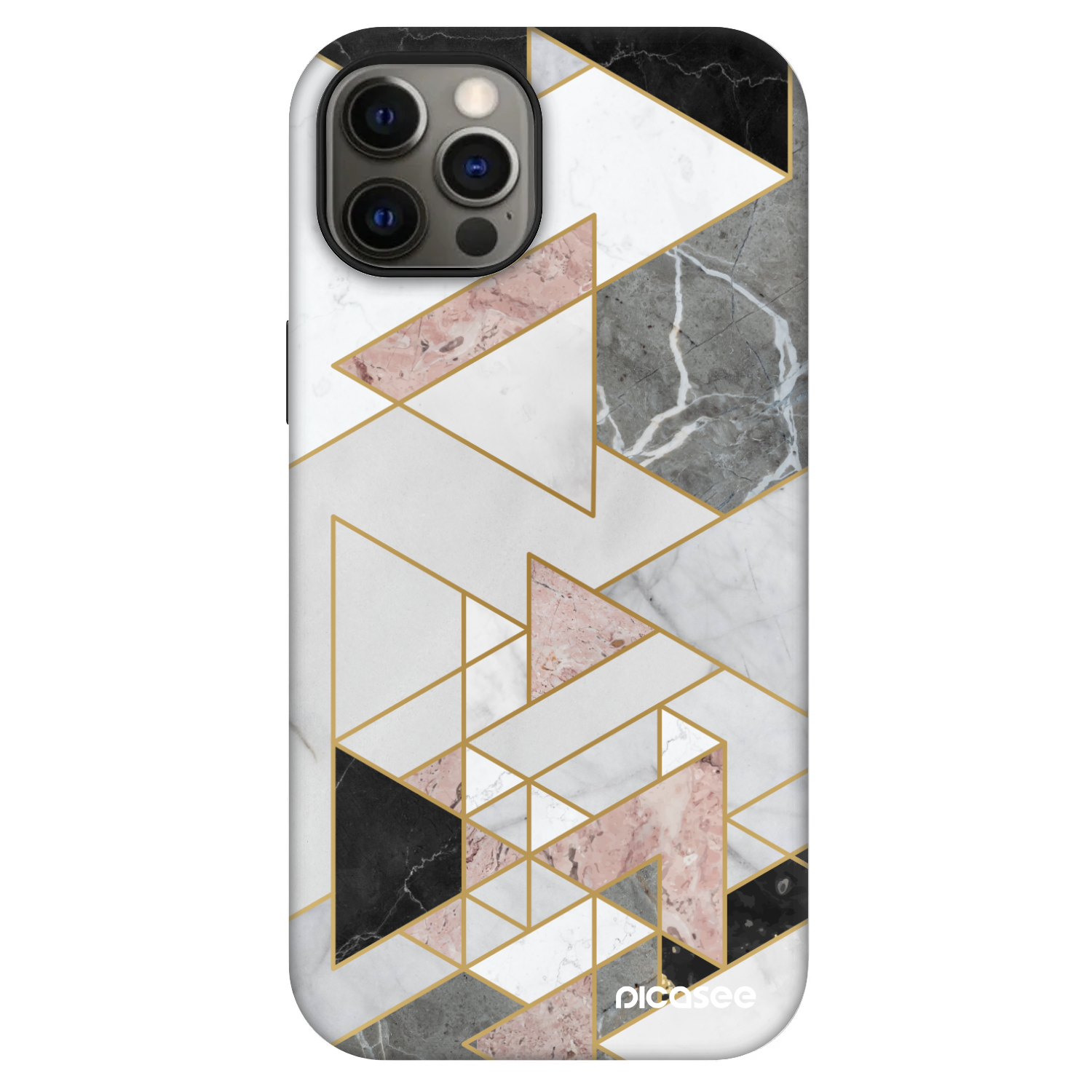 Picasee Fashion Case MagSafe Apple iPhone 12 - Light geometry