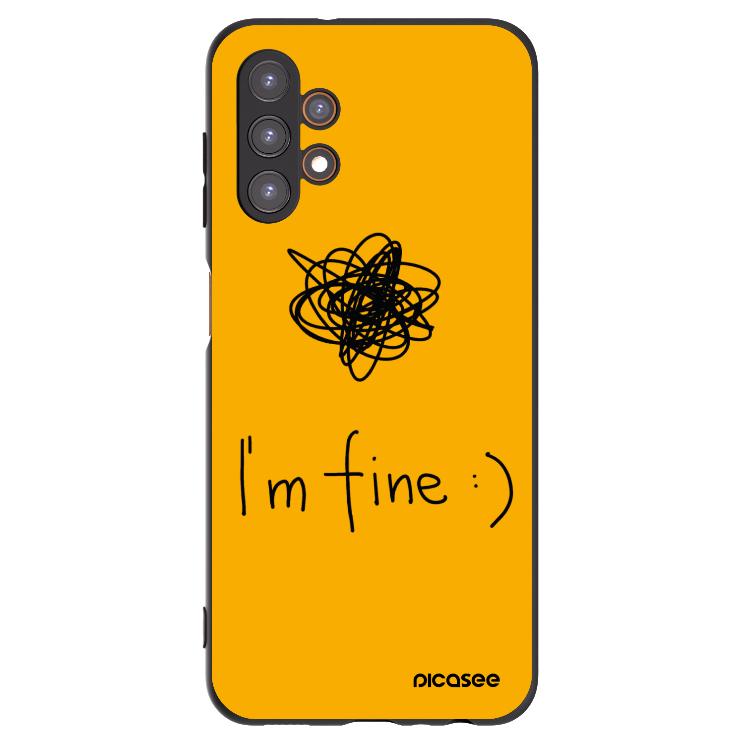 Picasee silikonový černý obal pro Samsung Galaxy A13 4G A135 - I am fine