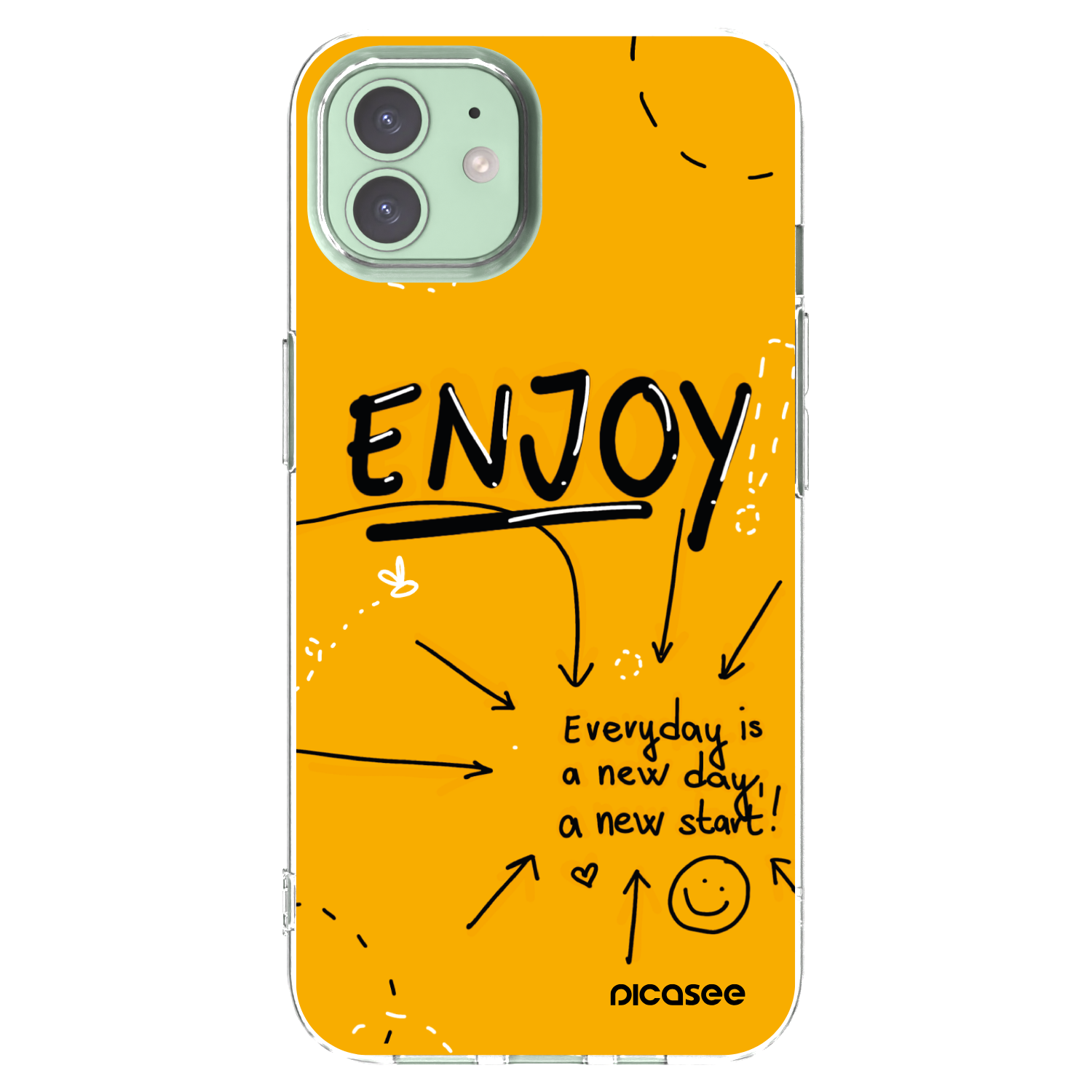 Picasee silikonový průhledný obal pro Apple iPhone 12 - Enjoy