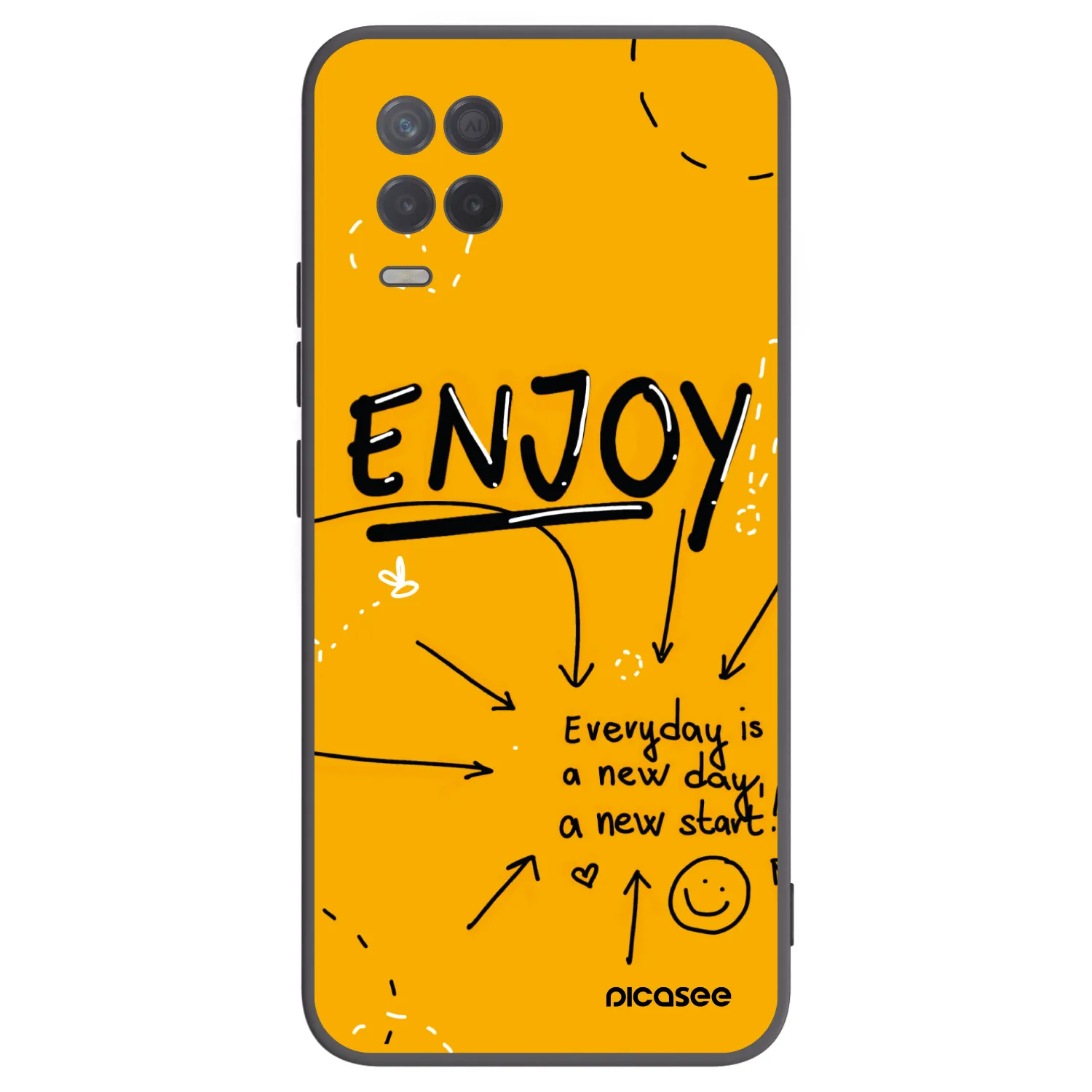 Picasee silikonový černý obal pro Realme 8 5G - Enjoy