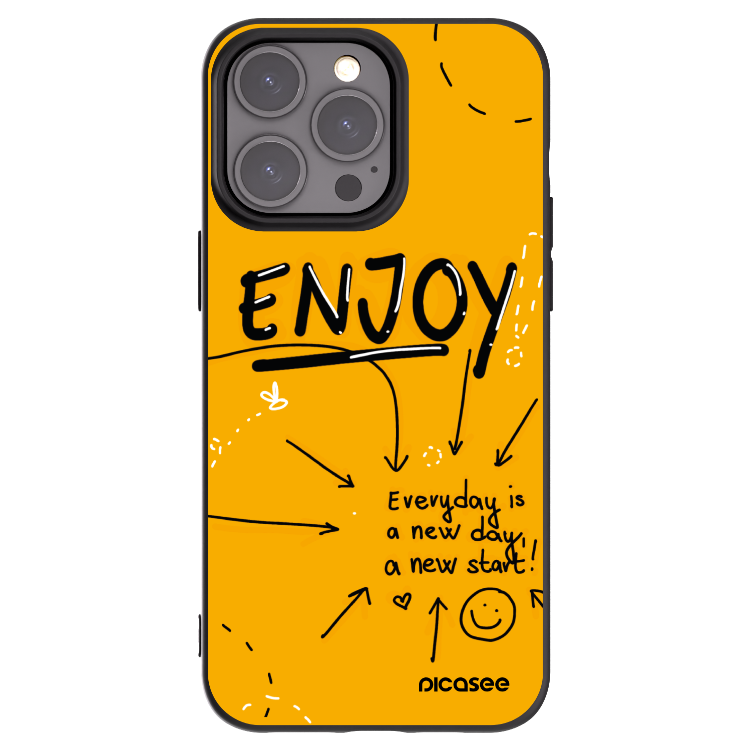 Picasee silikonový černý obal pro Apple iPhone 15 Pro Max - Enjoy