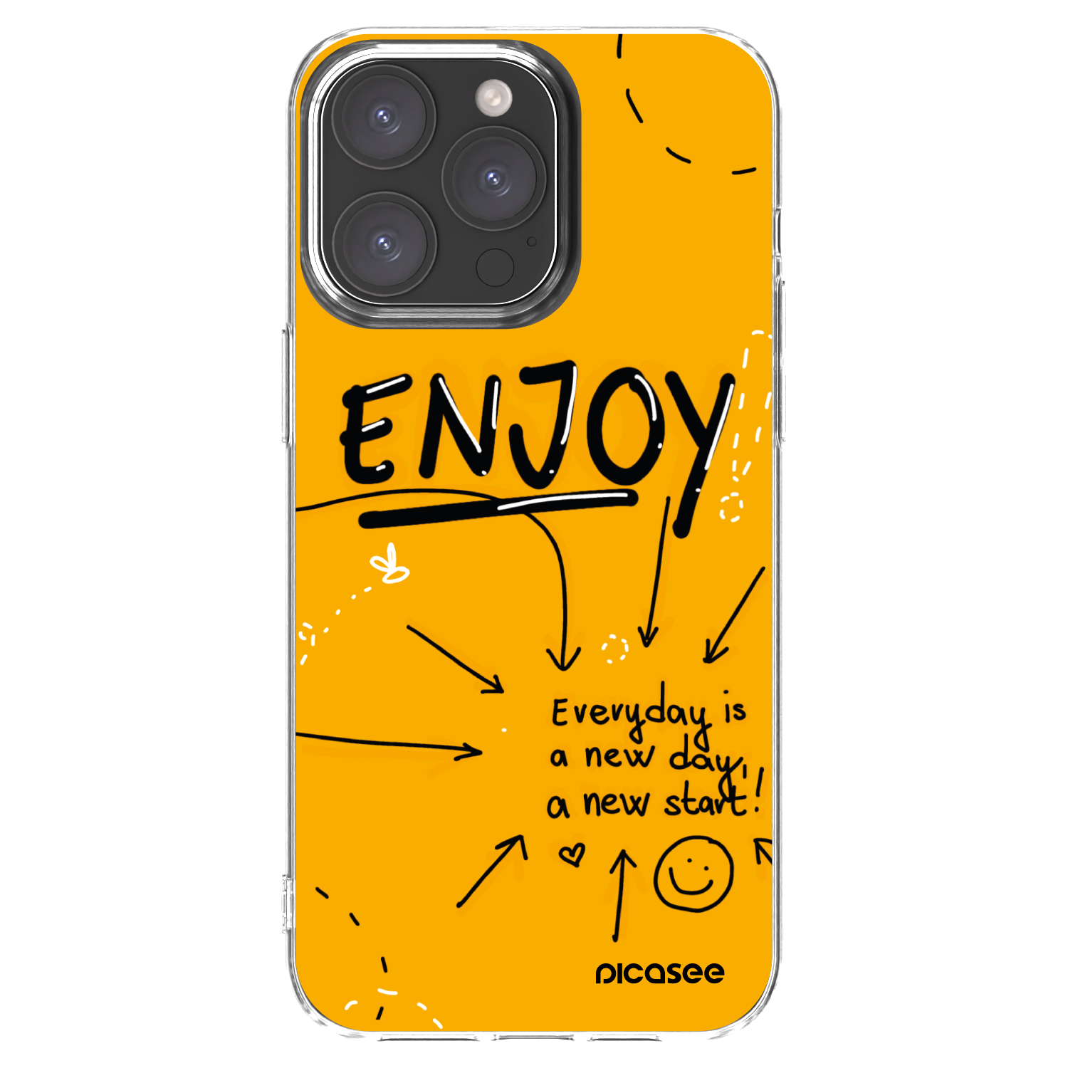 Picasee silikonový průhledný obal pro Apple iPhone 15 Pro Max - Enjoy
