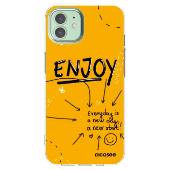 Picasee silikonový průhledný obal pro Apple iPhone 12 - Enjoy