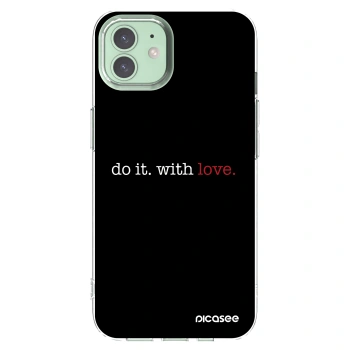 Picasee silikonový průhledný obal pro Apple iPhone 12 - Do it. With love.