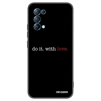 Picasee silikonový černý obal pro OPPO Reno 5 5G - Do it. With love.