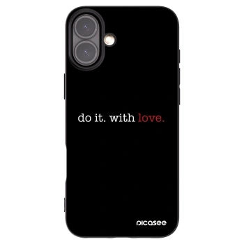 Picasee silikonový černý obal pro Apple iPhone 16 Plus - Do it. With love.