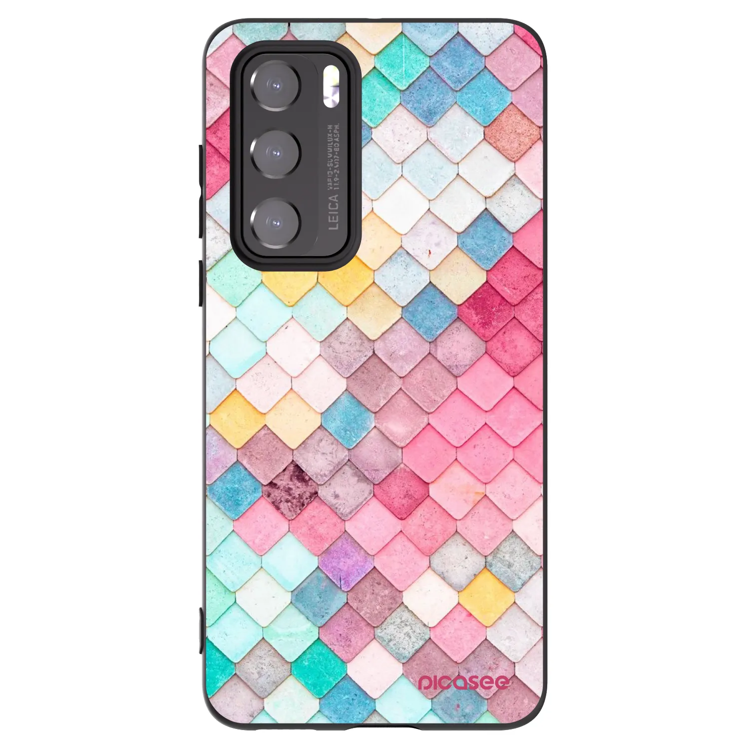 Picasee silikonový černý obal pro Huawei P40 - Barevná střecha