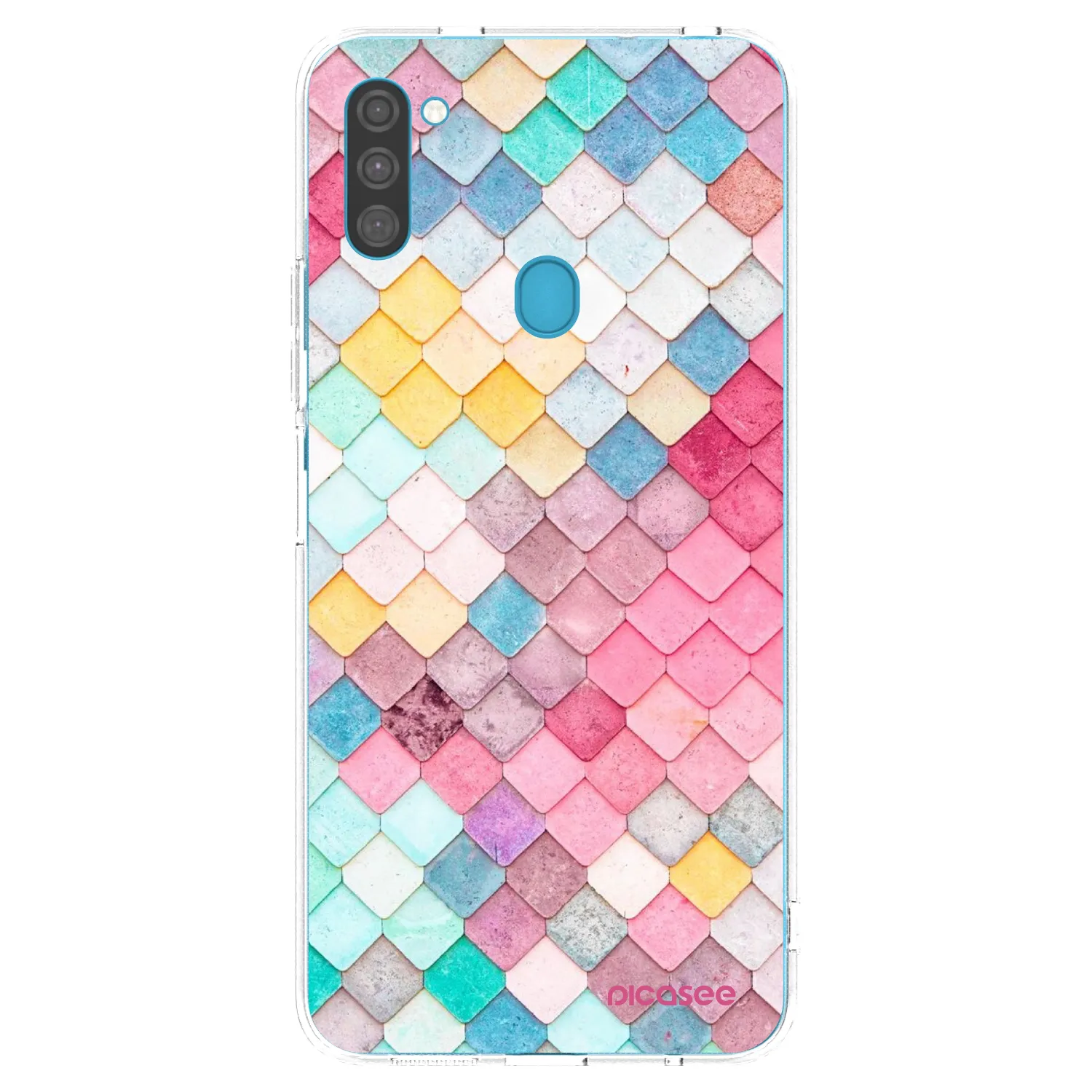 Picasee silikonový průhledný obal pro Samsung Galaxy M11 - Barevná střecha