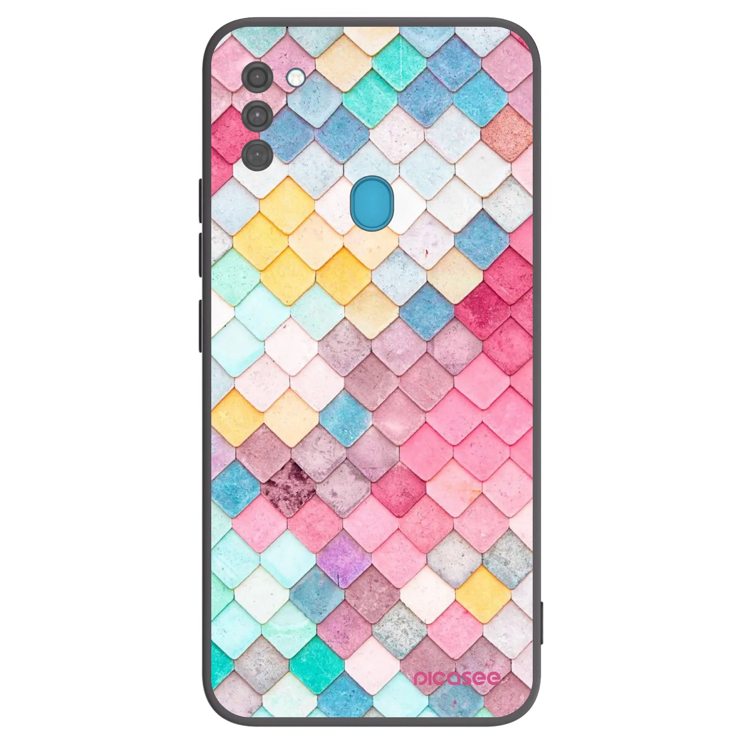 Picasee silikonový černý obal pro Samsung Galaxy M11 - Barevná střecha