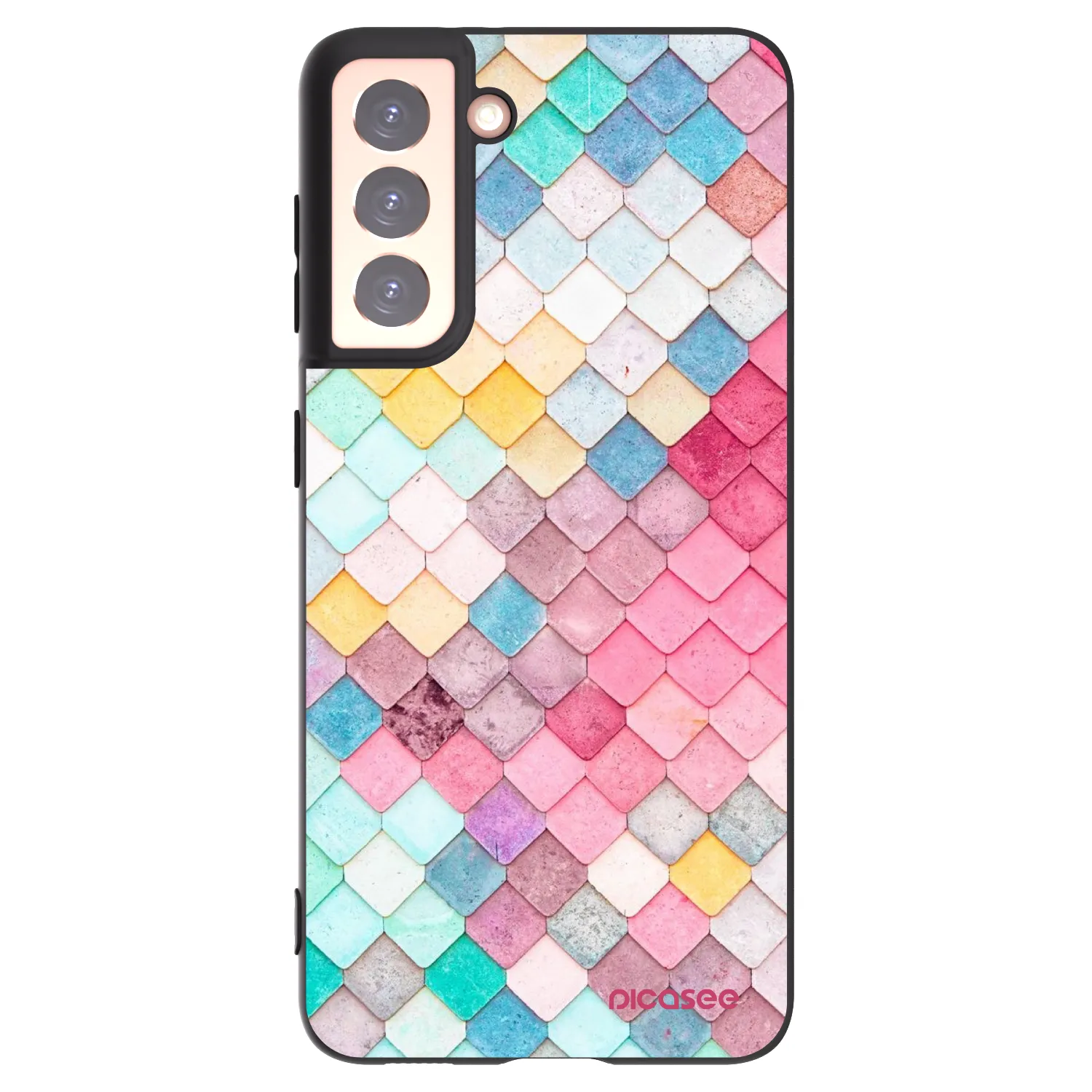 Picasee silikonový černý obal pro Samsung Galaxy S21 5G G991B - Barevná střecha