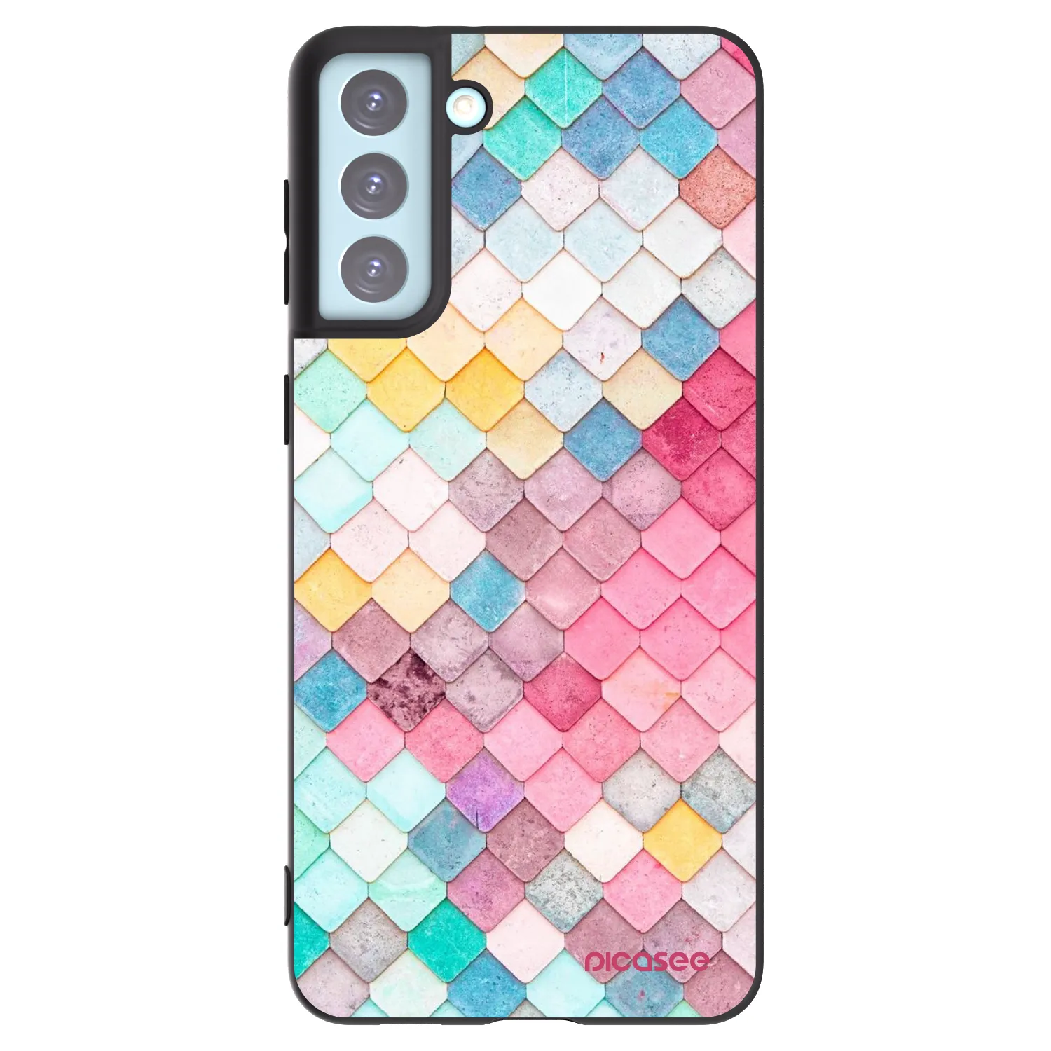 Picasee silikonový černý obal pro Samsung Galaxy S21+ 5G G996F - Barevná střecha