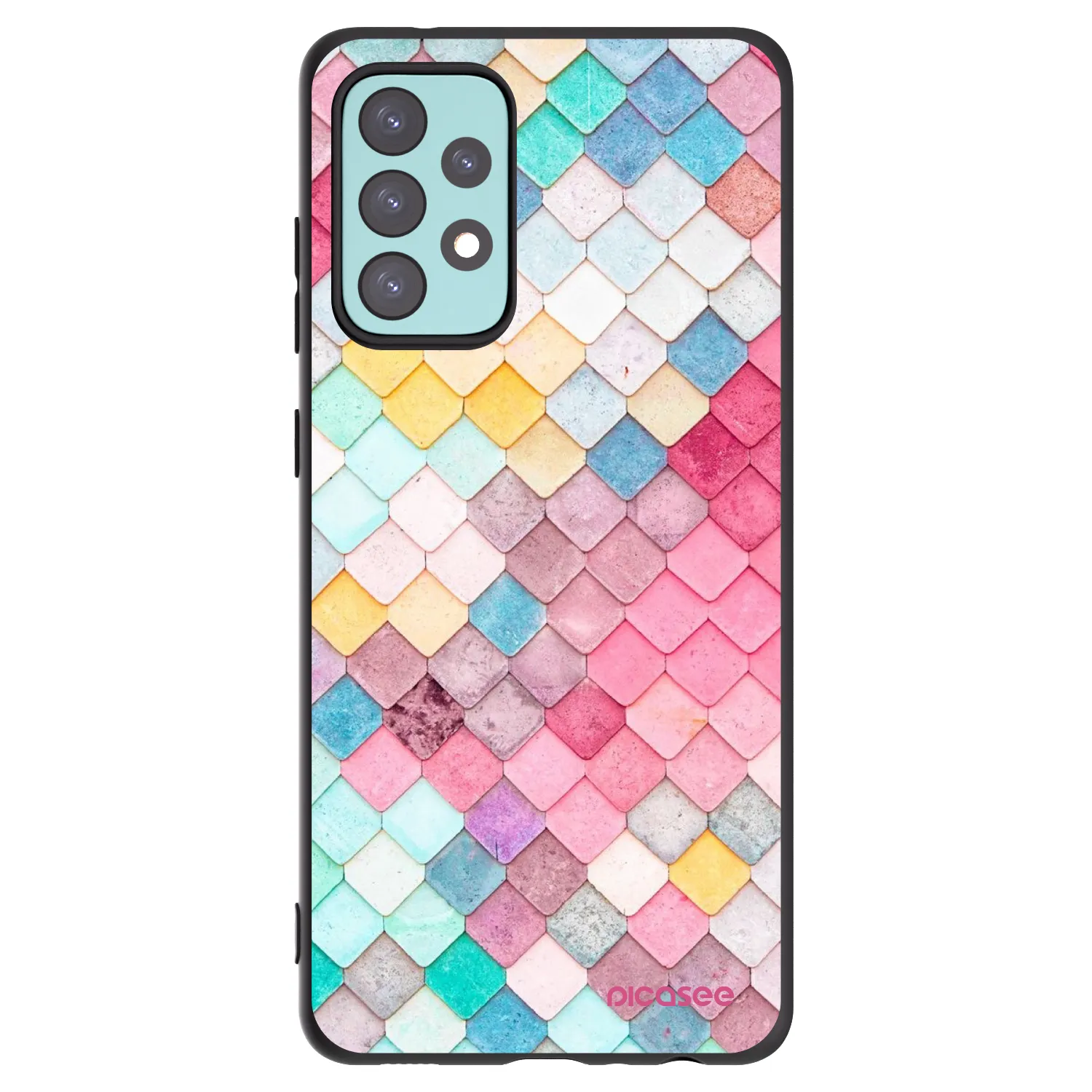 Picasee silikonový černý obal pro Samsung Galaxy A72 A725F - Barevná střecha