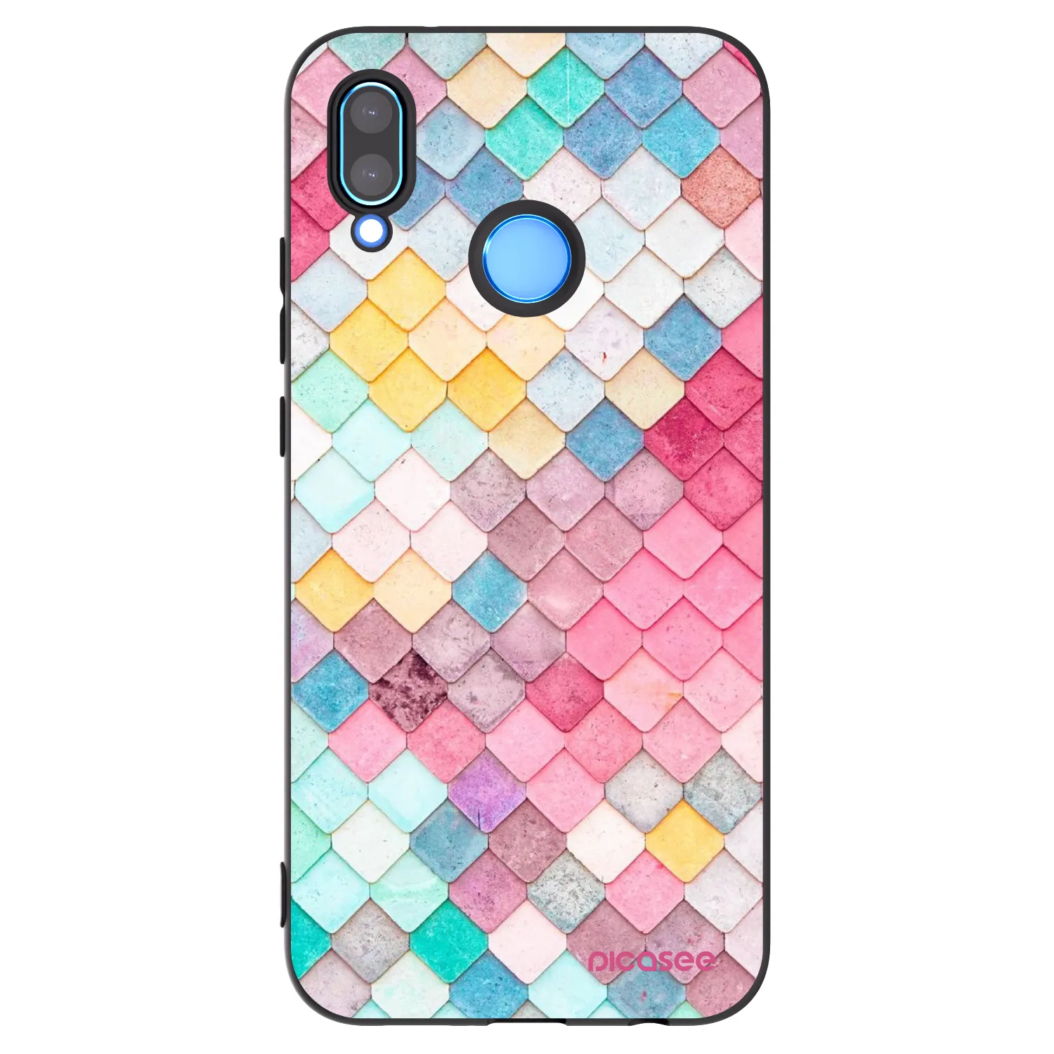 Picasee silikonový černý obal pro Huawei P20 Lite - Barevná střecha