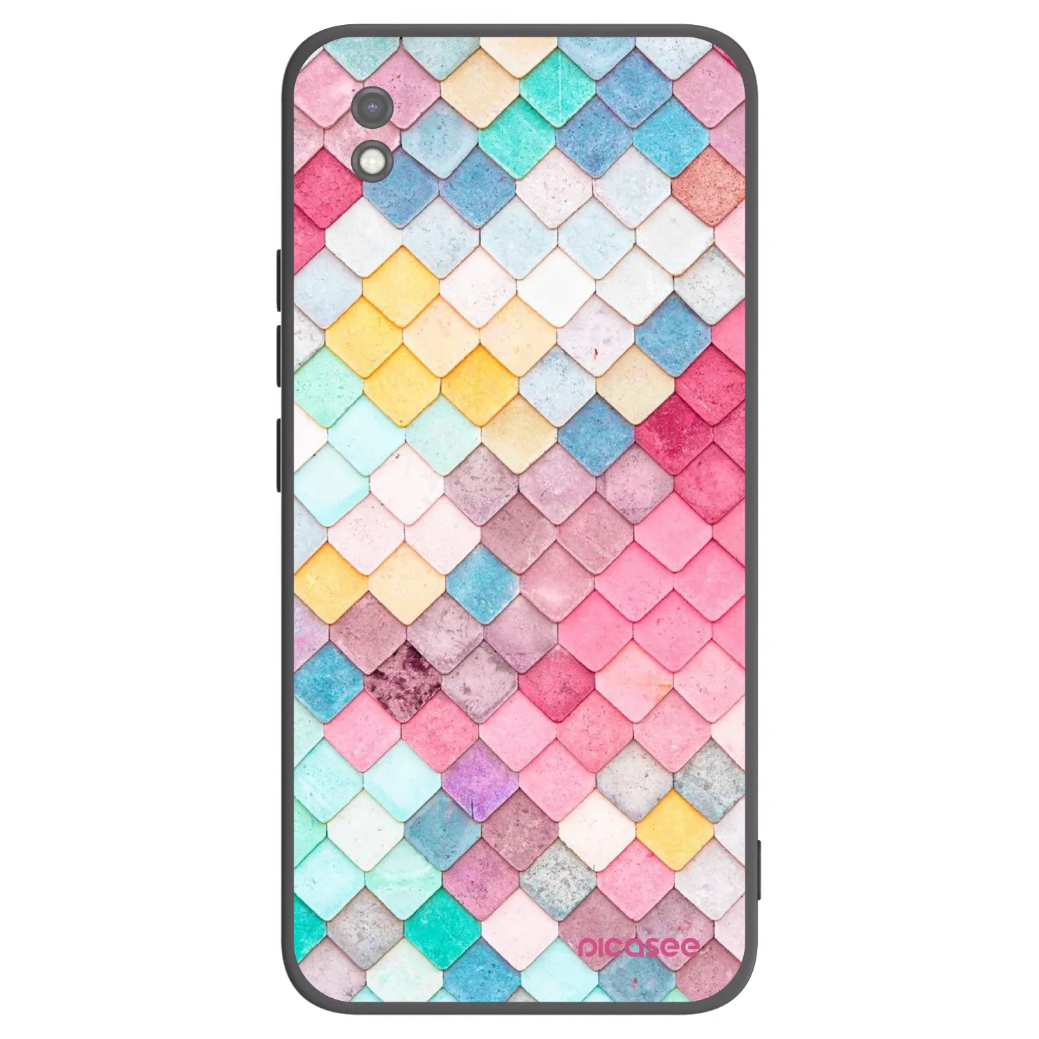 Picasee silikonový černý obal pro Xiaomi Redmi 9AT - Barevná střecha