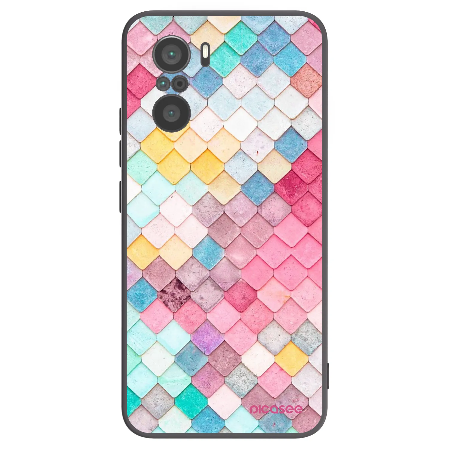 Picasee silikonový černý obal pro Xiaomi Poco F3 - Barevná střecha