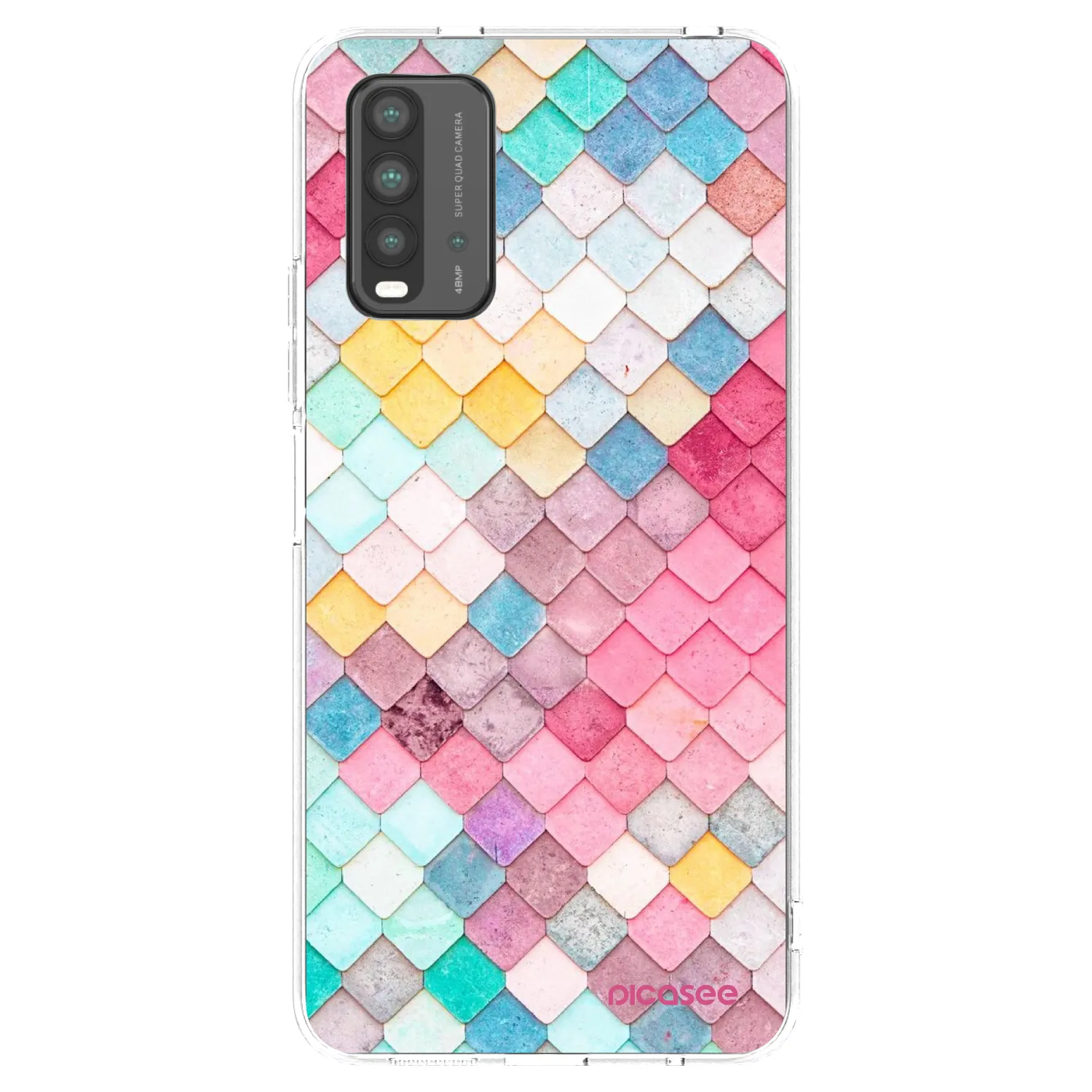Picasee silikonový průhledný obal pro Xiaomi Redmi 9T - Barevná střecha