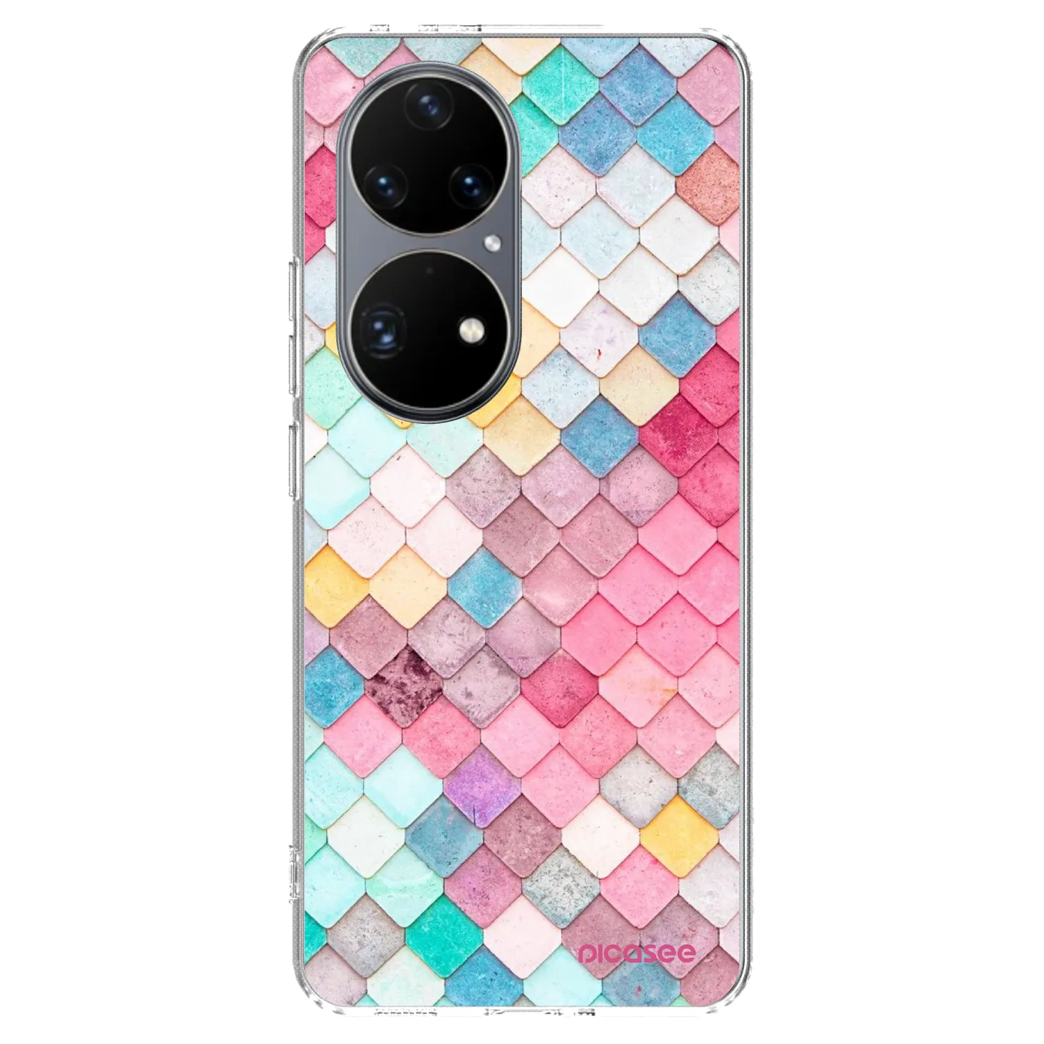 Picasee silikonový průhledný obal pro Huawei P50 - Barevná střecha