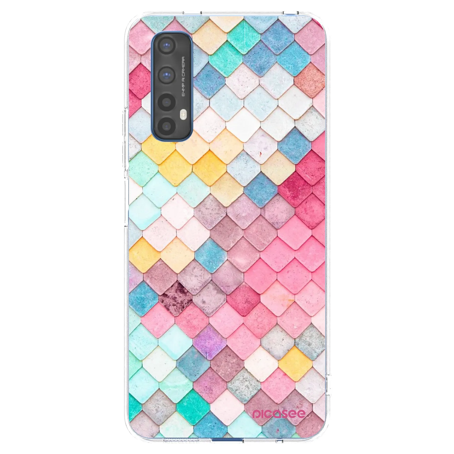 Picasee silikonový průhledný obal pro Realme 7 - Barevná střecha