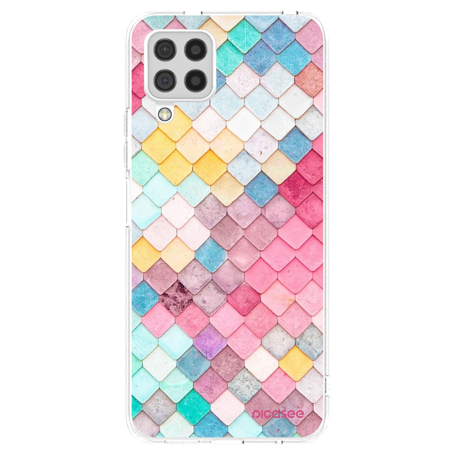 Picasee silikonový průhledný obal pro Samsung Galaxy A22 A225F 4G - Barevná střecha
