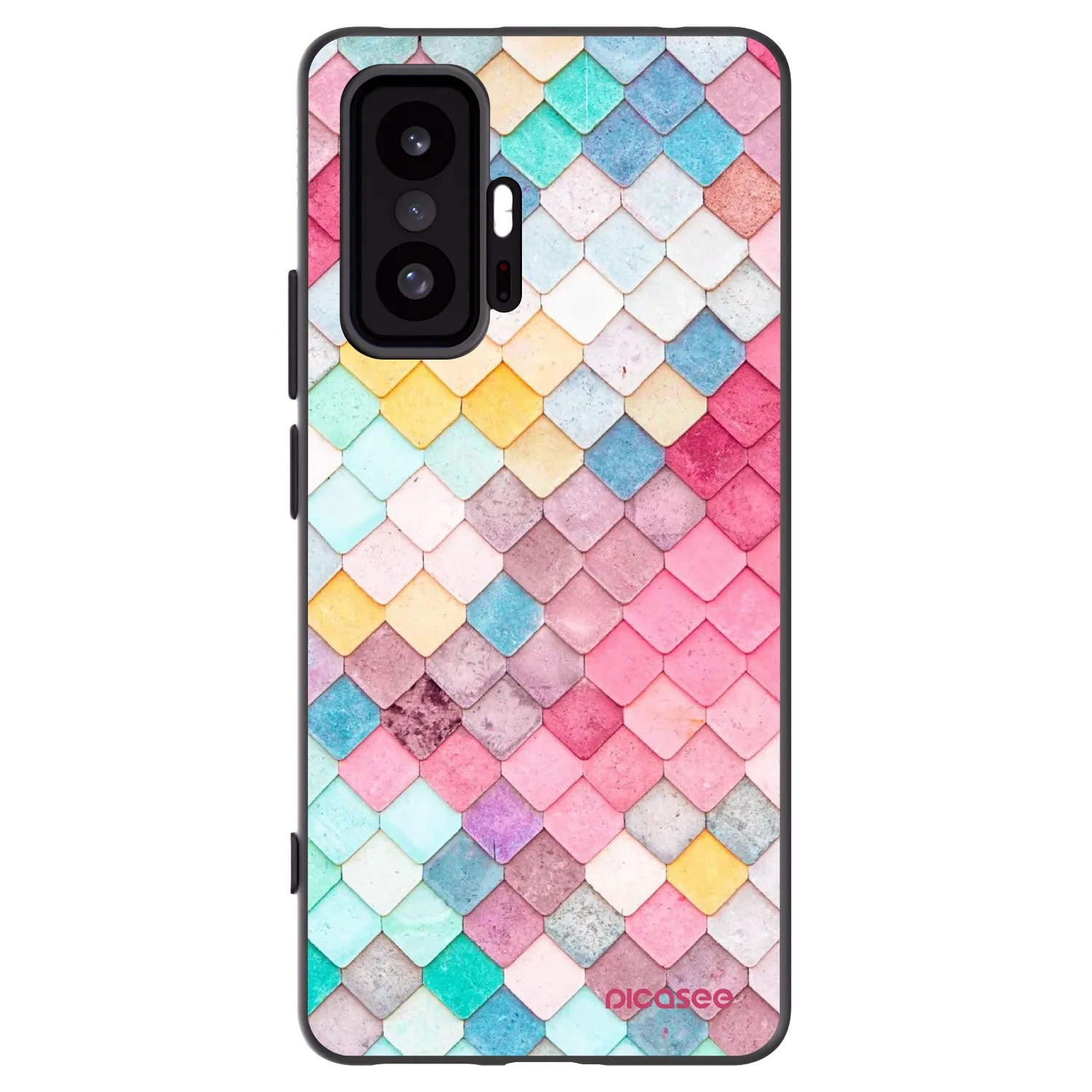 Picasee silikonový černý obal pro Xiaomi 11T Pro - Barevná střecha