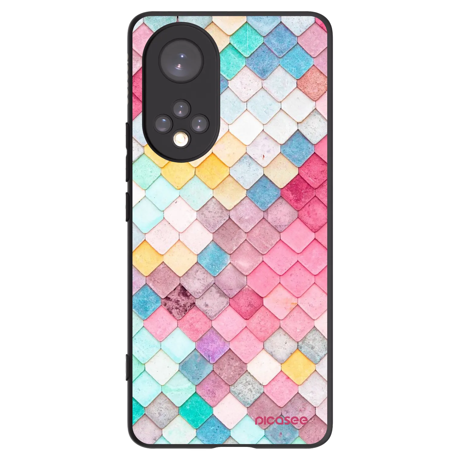 Picasee silikonový černý obal pro Honor 50 5G - Barevná střecha
