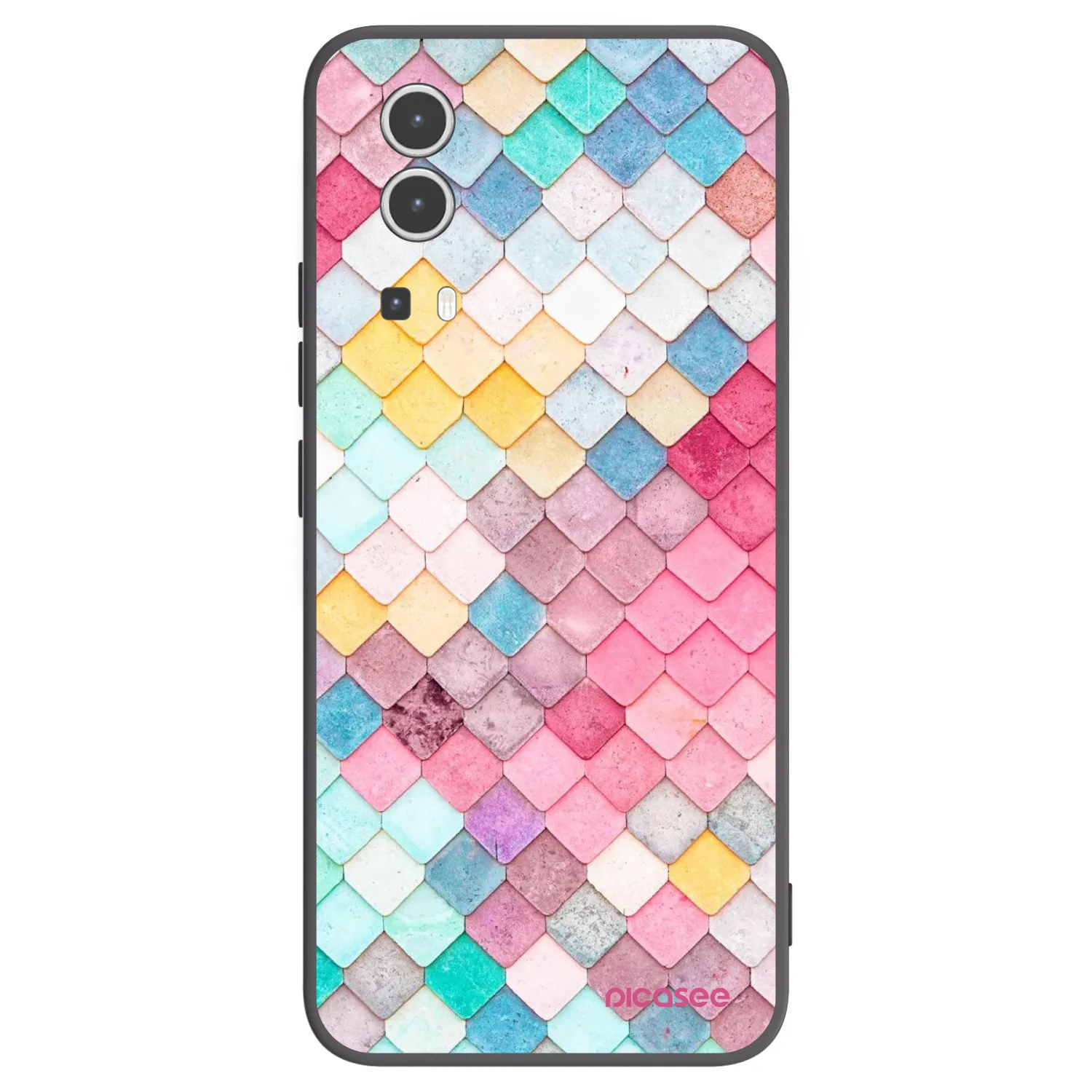 Picasee silikonový černý obal pro Vivo Y72 5G - Barevná střecha