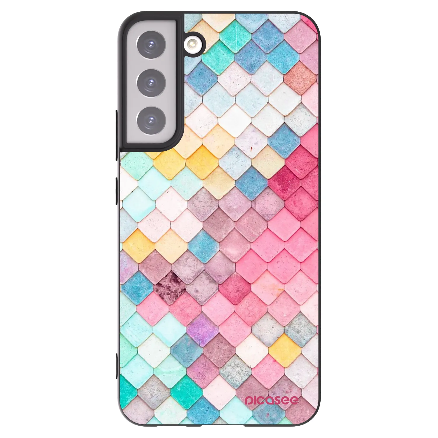 Picasee silikonový černý obal pro Samsung Galaxy S22+ 5G - Barevná střecha