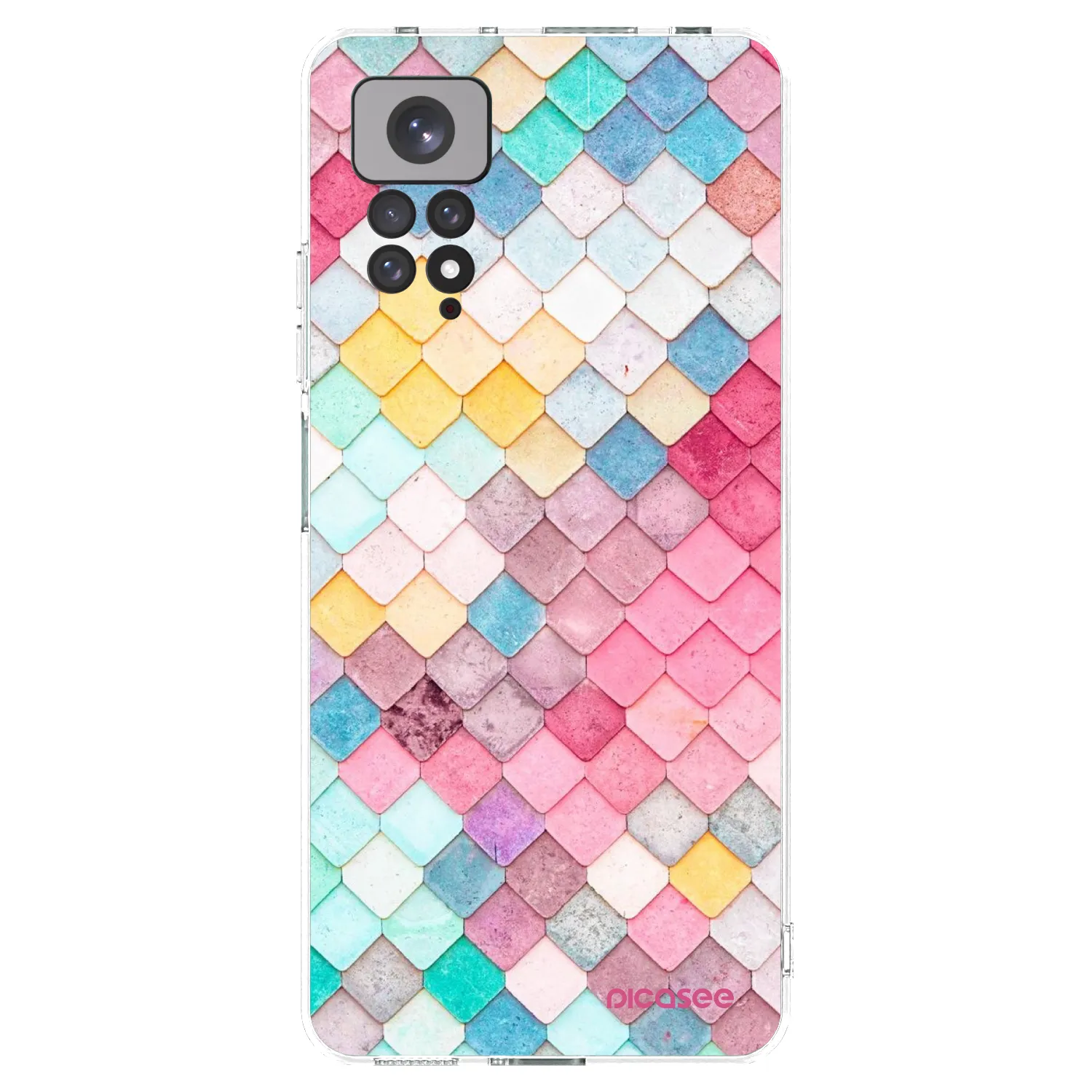 Picasee silikonový průhledný obal pro Xiaomi Redmi Note 11S 4G - Barevná střecha