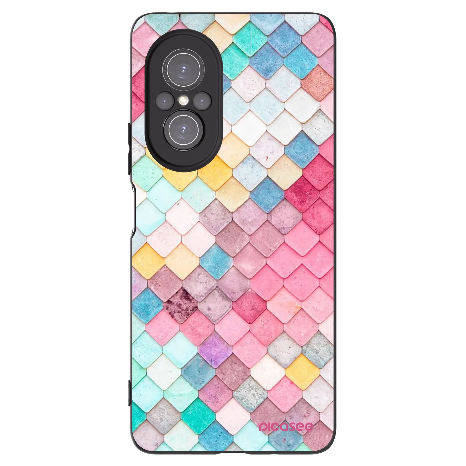 Picasee silikonový černý obal pro Huawei Nova 9 SE - Barevná střecha