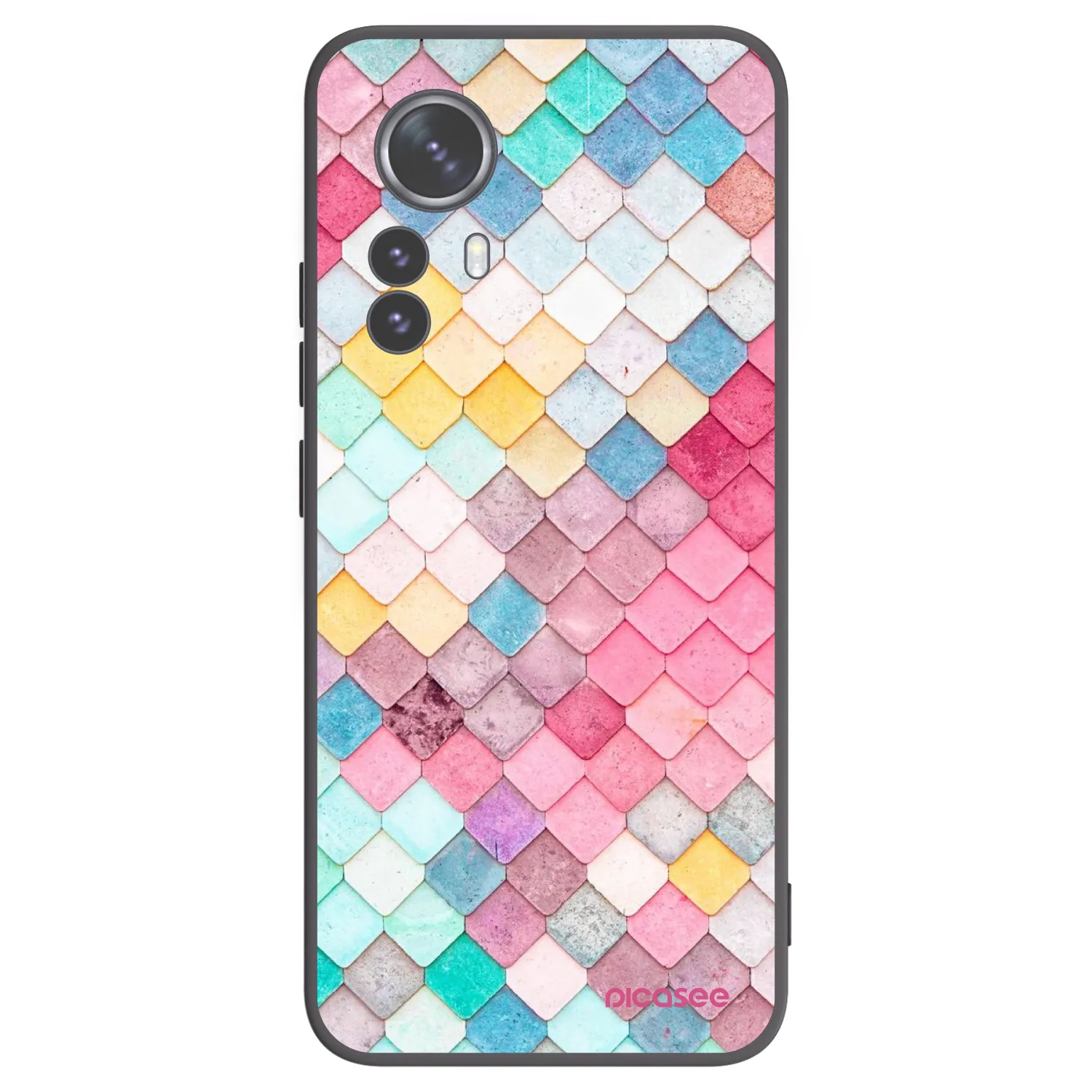Picasee silikonový černý obal pro Xiaomi 12 Pro - Barevná střecha