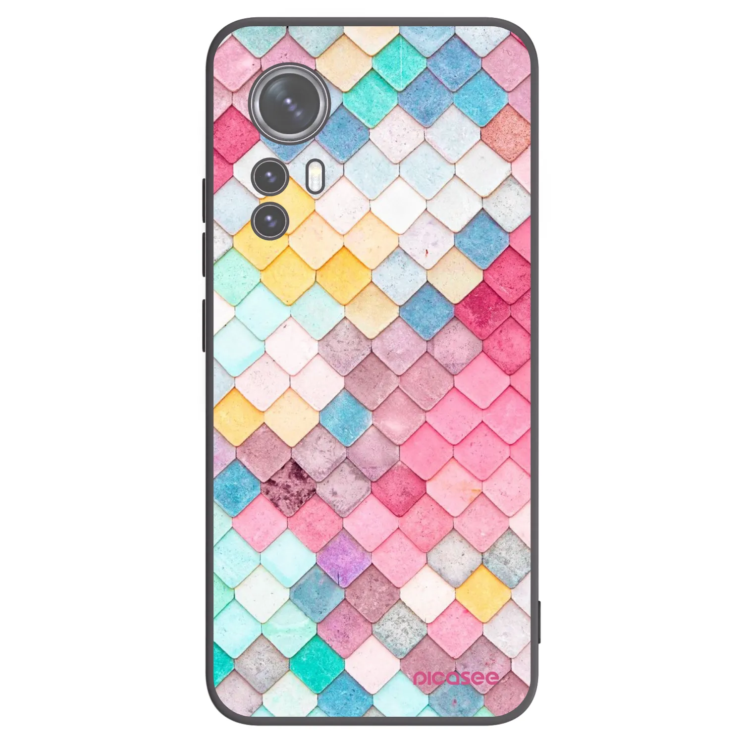 Picasee silikonový černý obal pro Xiaomi 12X - Barevná střecha